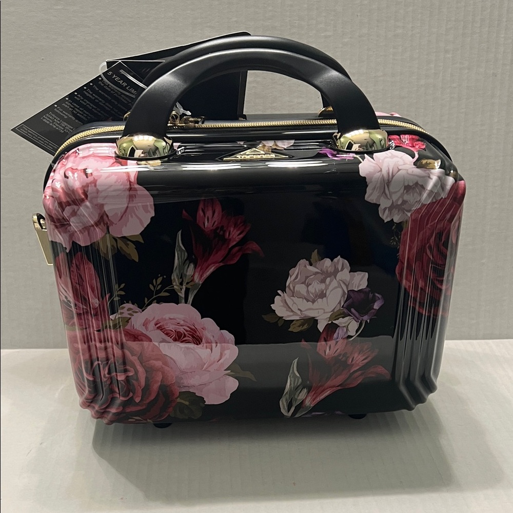 Triforce Floral Black Cosmetic Travel Case